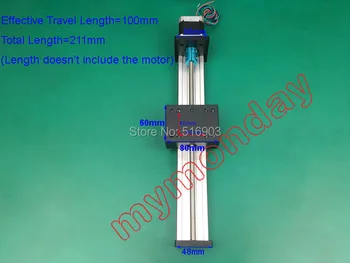 

Effective Travel Length 50 100mm T8*2 8*4 8*8mm T-screw Linear Motion Guide Moving Table Slide Rail +57Nema23 Stepper Motor CNC
