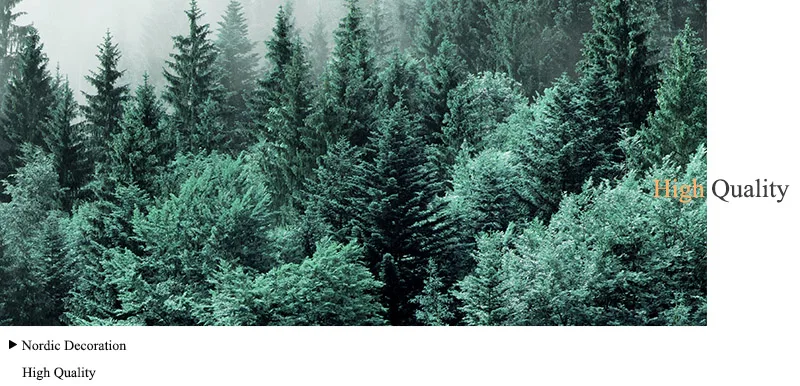 Туманный лес Картина Природа Пейзаж Плакат в скандинавском стиле цитаты скандинавские украшения пейзаж печать стены Искусство Холст Живопись