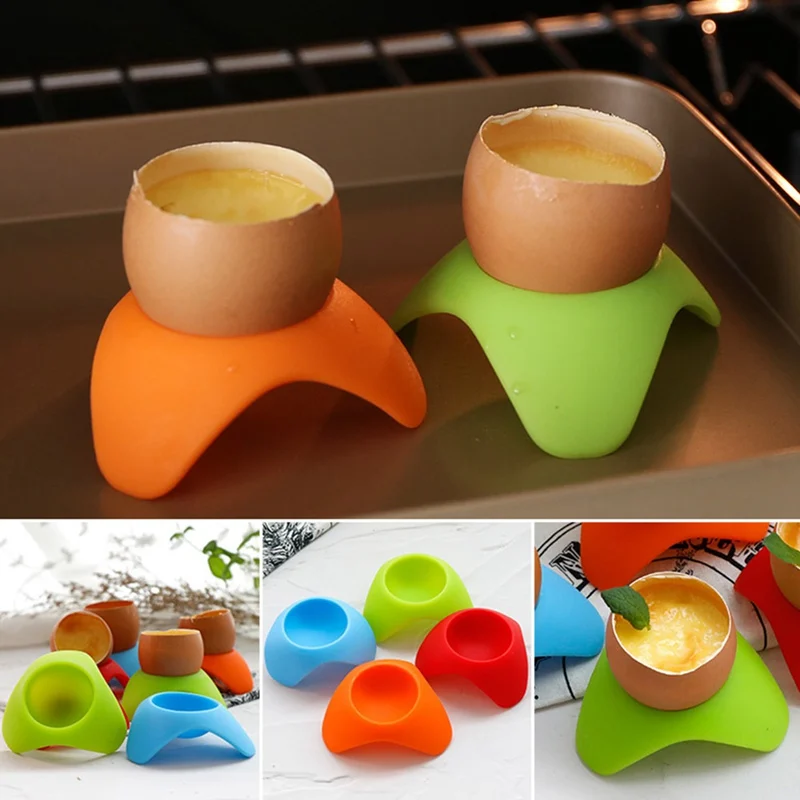 1pcs Food Grade Silicone Egg Cup Holder Eggs Frame Steam Eggs Seat