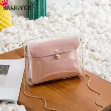 2 шт Прозрачная Чистая цепь через плечо клатч Наплечные сумки для женщин женские девочки мини сумка-мессенджер Sac Основная сумка