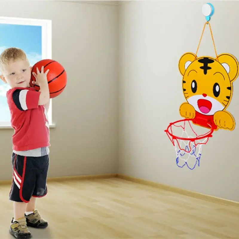 Мультфильм Портативный Пластик Баскетбол кольца Игрушечные лошадки комплект Баскетбол дети закрытый открытый Junior сетка для NBA