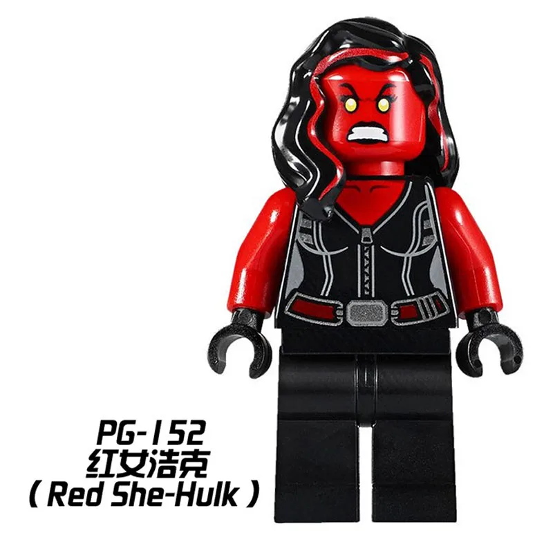 

PG152 Red She-hulk Marvel Super Hero Avengers 76078 Kids Gifts Action Figures Toys PG8043