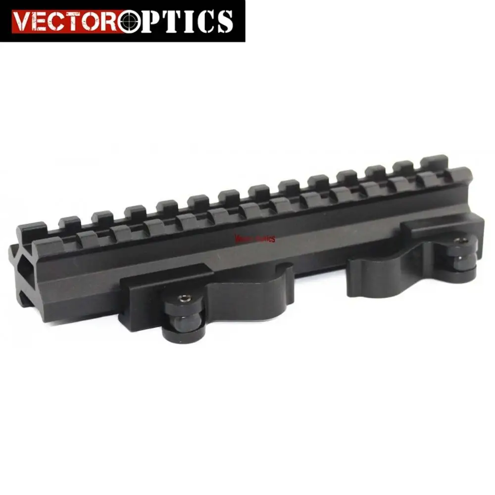 Векторная оптика длинный Быстрый съемный двойной угол рельса Вивер Пикатинни Крепление со встроенным рычаг QD замок 13 слотов противоударный