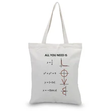 Холщовая Сумка-тоут для ежедневного использования, математическое изображение, ручная сумка, печать логотипа, текст, сделай сам, хозяйственная сумка, эко экологическая многоразовая утилизация