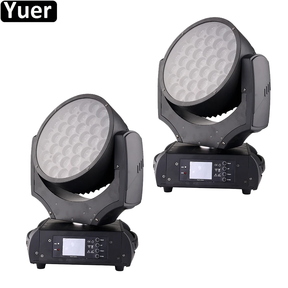 2Pcs/Lot DJ Disco Light Stage 37x20W RGBW 4IN1 LED Zoom Moving Head Light Color Music Wash Effect For Party Club Stage Lighting 2pcs lot dj disco light 7x40w rgbw 4in1 led pixel bar beam zoom wash effect moving head light for party wedding stage effect