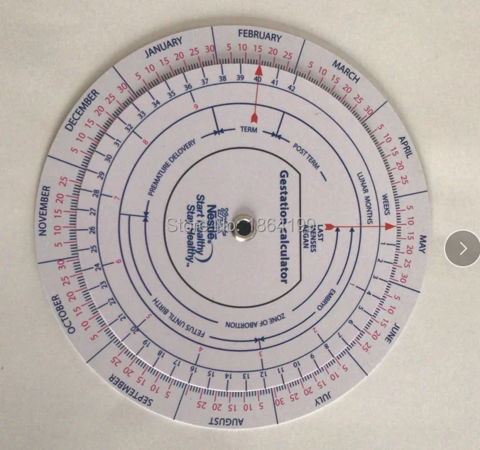 1 шт. пвх калькулятор беременности колесо беременность Гониометр Ожидаемая дата рождения калькулятор