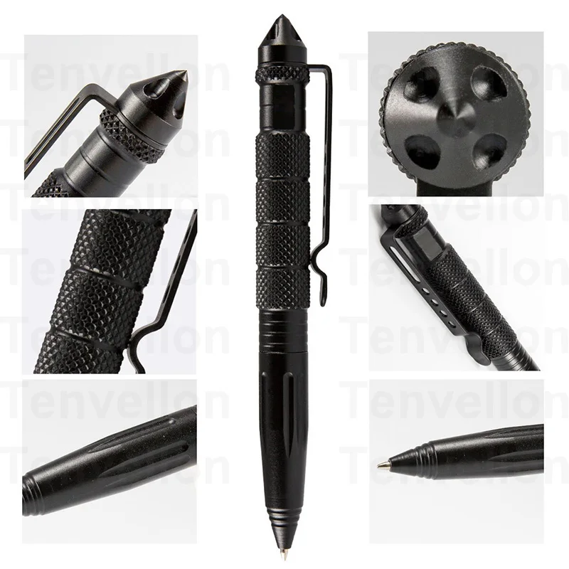 Тактическая Ручка Tenvellon, принадлежности для самообороны, инструмент для самозащиты с острыми головками, инструмент для личной защиты из вольфрамовой стали