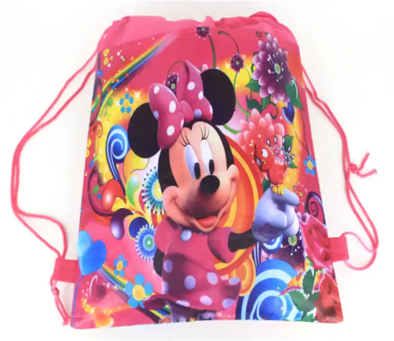 20 шт. Минни Маус тема детские школьные сумки рюкзак сумка для мальчика сумка для покупок с днем рождения Аксессуары для вечеринки подарок для мальчиков - Цвет: Светло-зеленый