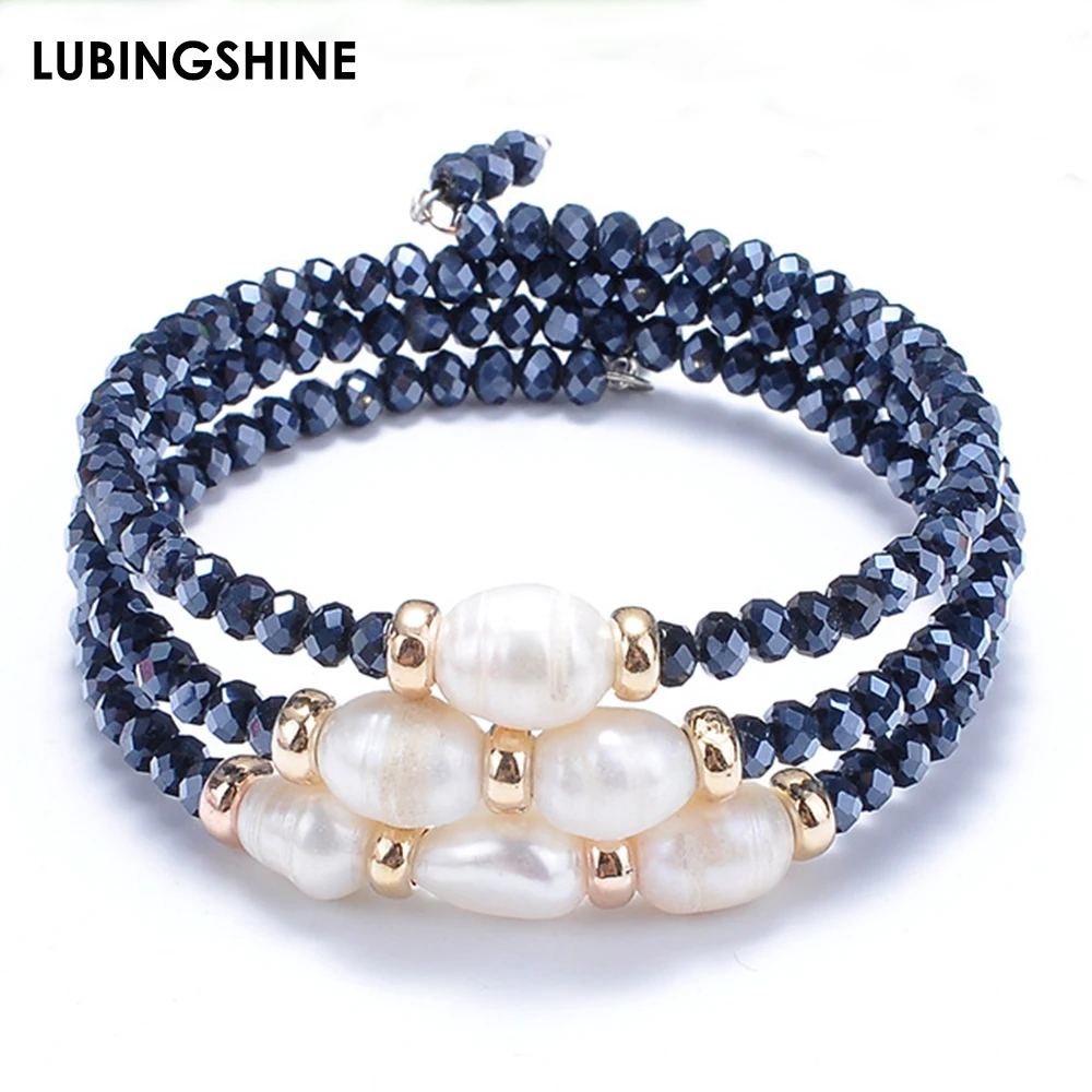 

Fashion Multilayer Crystal Pearls Bracelet Bangle Adjustable Beads Bracelet for Women Girls Cuff Wristband Jewelry Pulseras