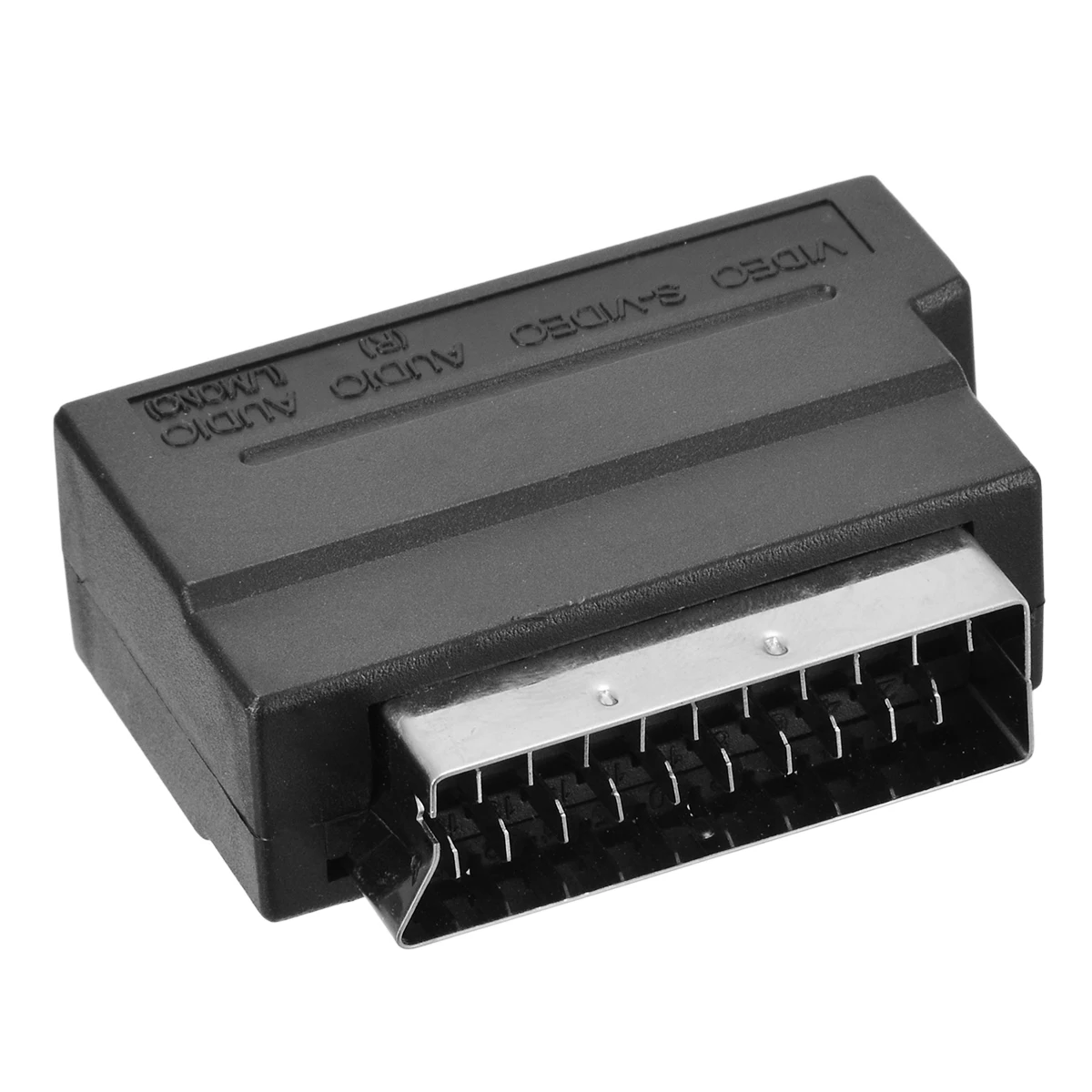 Newest Scart To RCA Adapter Black RGB Scart To Composite Phono 3RCA S-Video AV TV Audio Adapters Converter 6x5x2.3cm