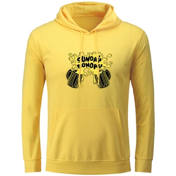 

Sunday Funday Fashion Hoodies Men Women Long Sleeve Pullovers Cotton Sweatshirts for Girl Boy Multi Color Coat Unisex Hoody Tops