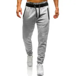 Новый Для мужчин джоггеры Марка Мужской Брюки, тренировочные брюки в повседневном стиле Для мужчин для тренажерного зала хлопок Фитнес