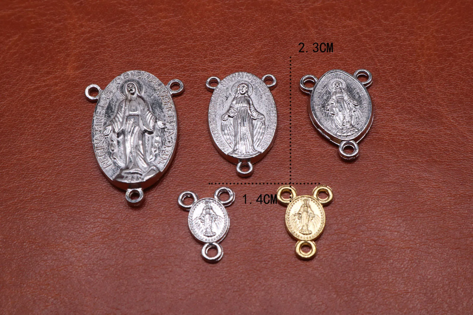 Religious accessories wholesale 10pcs zinc alloy Fatima Dame Dame Jesus accessories accessories