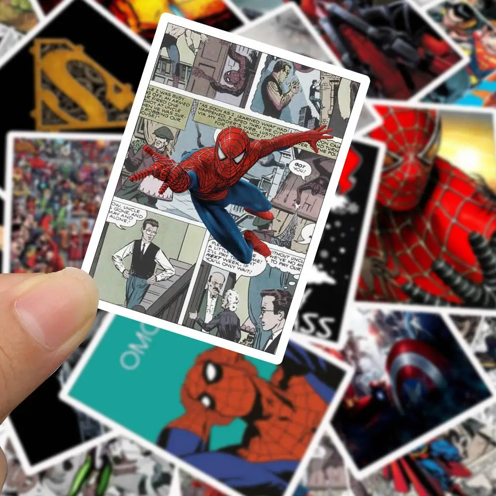 Коллекция Marvel наклейки "Мстители" аниме мультфильм Супергерои наклейка для холодильника гитары скейтборд багаж Водонепроницаемая