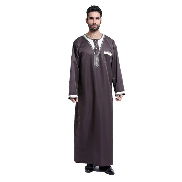 Fashion muslim Men arabic Jubba Thobe islamic clothing musulman saudi ...
