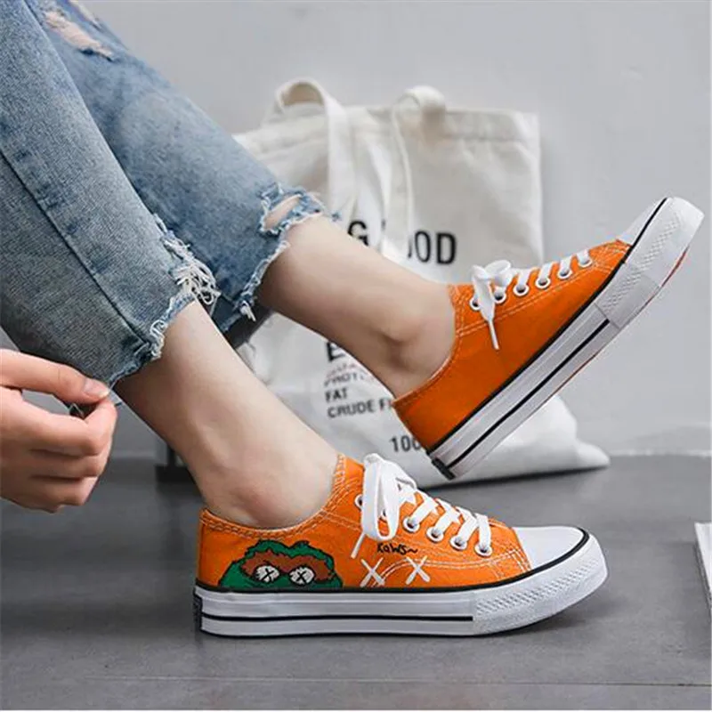 

Canvas shoes female students new 2019 spring and autumn models lace female shoes