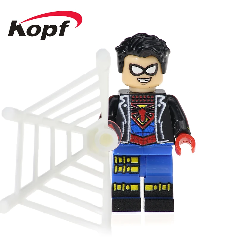 

Single Sale Super Heroes Spider Boy Red Hulk Captain America Building Blocks Bricks Action Figures Toys for children Gift XH 541
