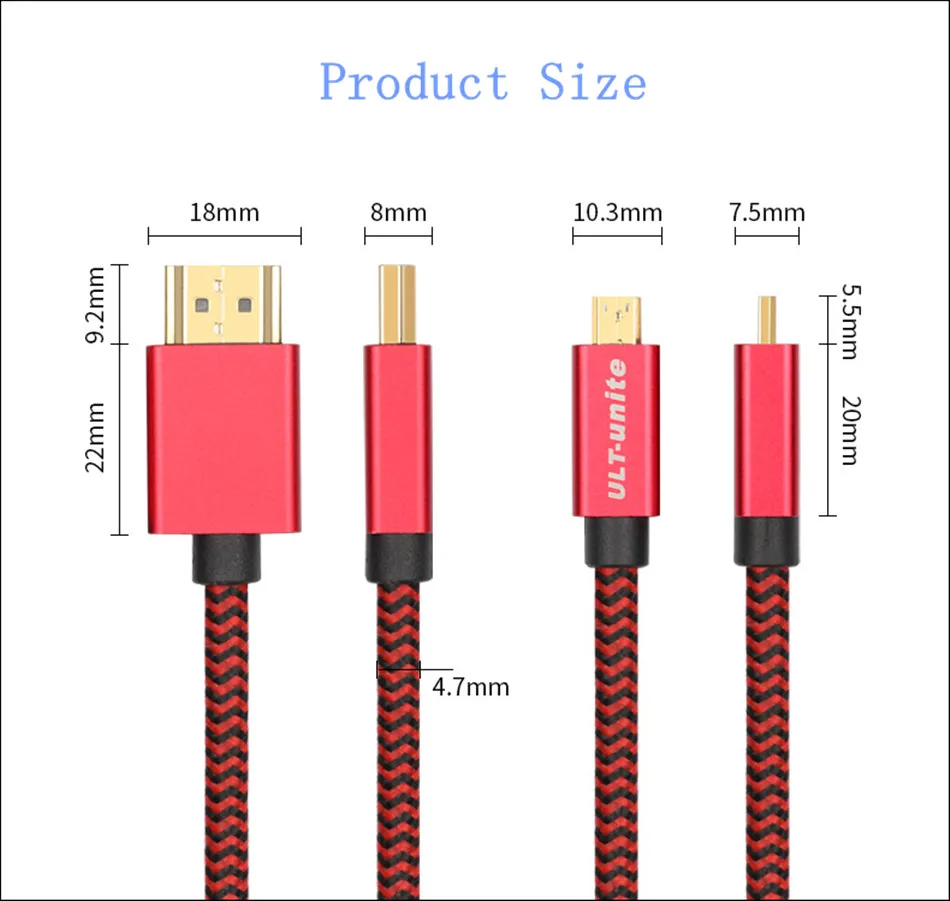 2,0 Версия HDMI к Micro HDMI кабель 4K 60Hz HDMI линия Male-Male для PS3 телефона планшета HDTV камеры HD кабель адаптер 1,2 м 2 м 3 м