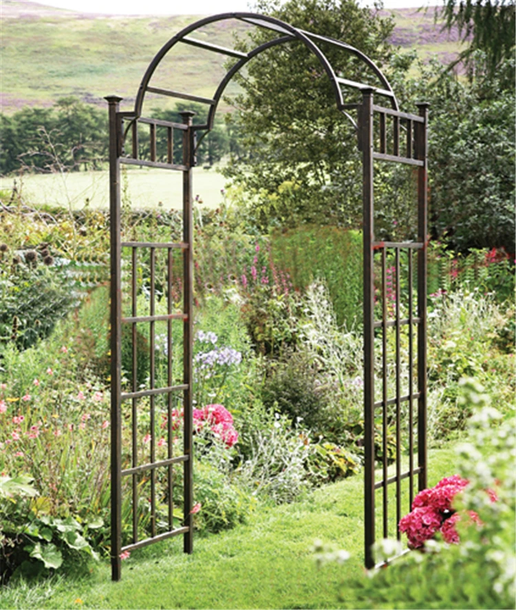 Continental Iron garden arches patio door Garden decoration silk flower