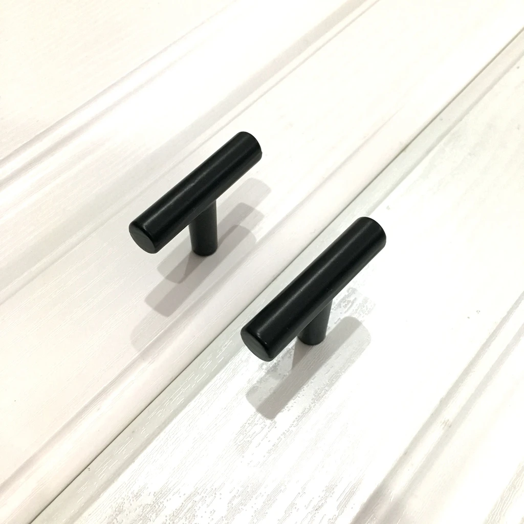 Space Aluminum Kitchen Cabinet Pulls  T Bar Door Handles Drawer Knobs , Single Hole/ф 96mm/ф 128mm/ф 160mm