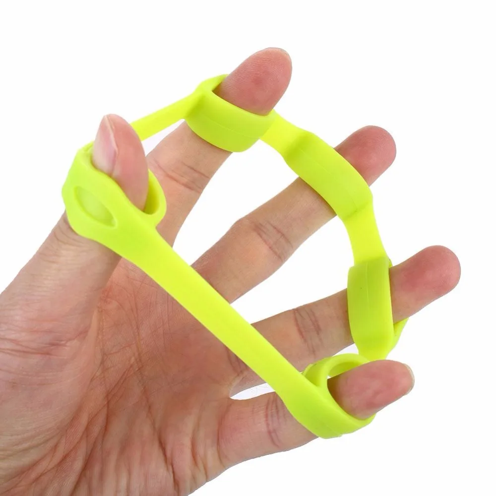 6pcs Finger Gripper Resistance Bands Finger Stretcher Silicone Hand Exerciser Stretch exercise elastic band Rubber Grip Ring