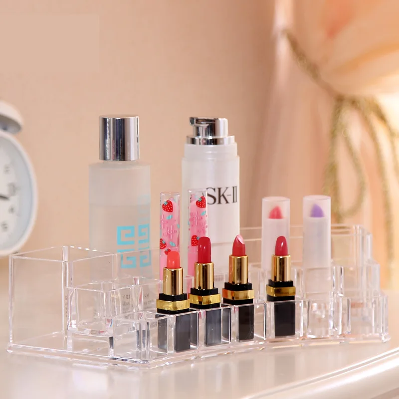3Tiers Fashion Acrylic Cosmetic Storage Box Display Stand For Nail Polish Lipstick Shelf Rack Holder Women Makeup Organizer Case8
