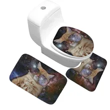 Комплект из 3 предметов, Memory Foam Tiger/Cat/Deer/Dog, ковер для ванной комнаты, Мягкий Нескользящий Впитывающий Коврик для душа в туалете