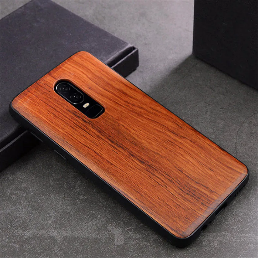 DIY Oneplus 6 Чехол на заказ из натурального дерева funda One plus 6 палисандр ТПУ противоударный чехол для телефона Oneplus6 5t чехол - Цвет: as picture