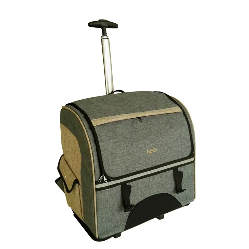 Тележка для домашних животных для животных, сумка для собак, снаружи сумки Собака багаж на ролликах для переноски животных - Цвет: grey