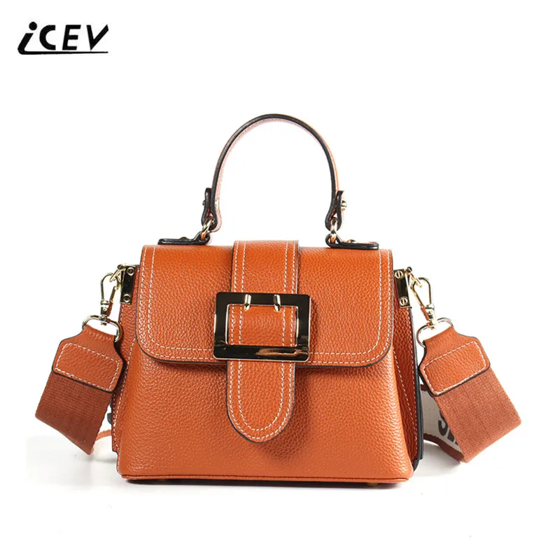 

ICEV New European Fashion Designer High Quality Genuine Leather Handbags Bags Handbags Women Famous Brands Women Leather Handbag