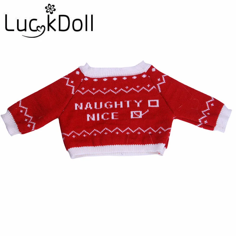 LUCKDOLL модный свитер набор из 3 подходит 18 дюймов Американский 43 см детская кукла одежда аксессуары, игрушки для девочек, поколение, подарок на день рождения