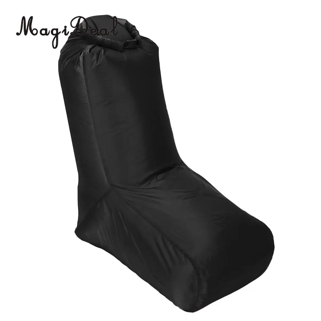 MagiDeal Inflating Beach Camping Lounger Back Pillow Chair Air Bed Lazy Sofa Black