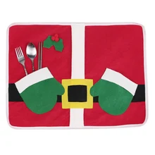 Подарок настольный декоративный коврик Подарочный нож вилка декоративный держатель Рождественский ужин принадлежности украшения настольные коврики