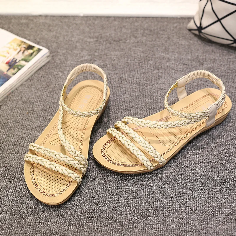beach sandals with backstrap