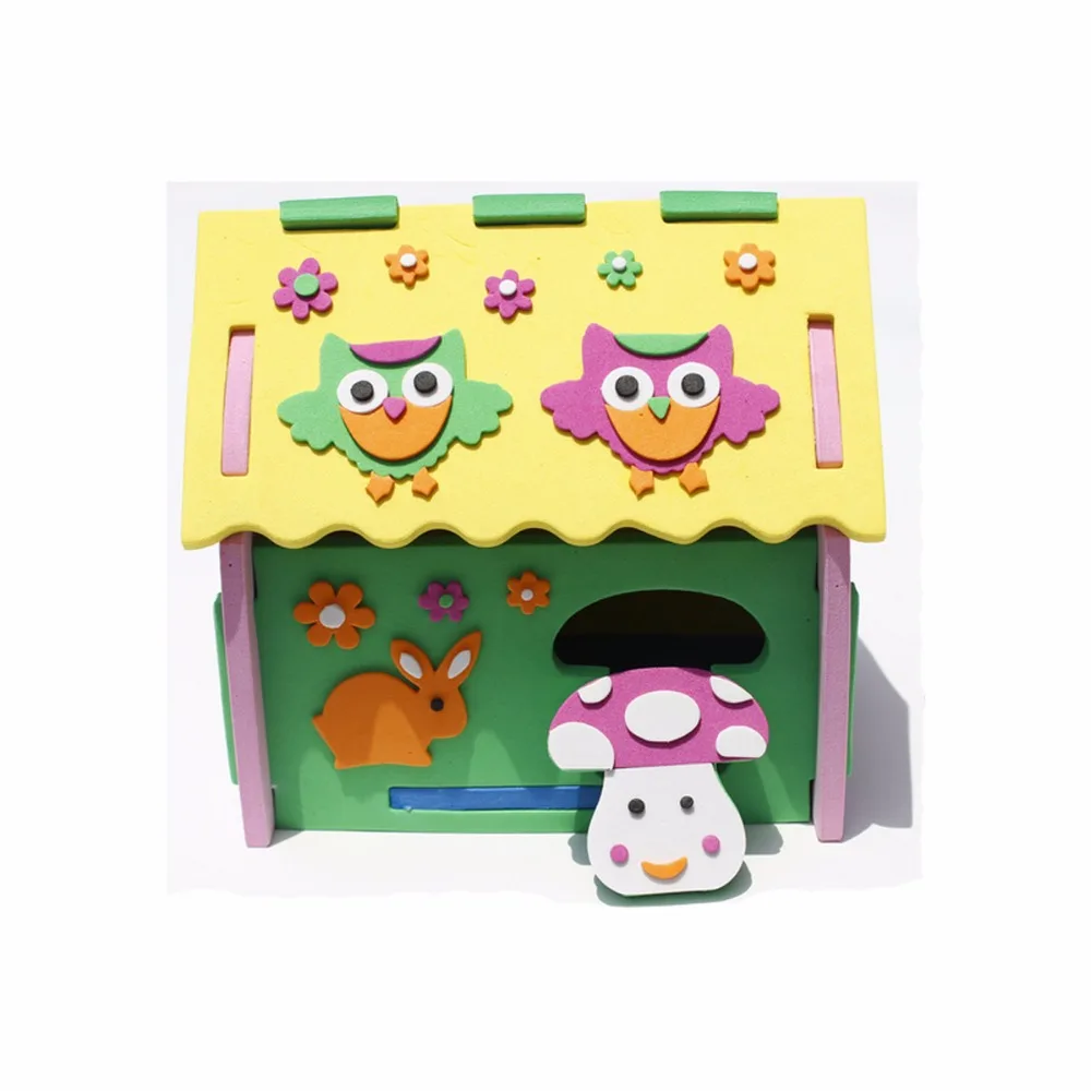 Lustige 3d diy pilz anzahl haus puzzle modell eva schaum kindergarten entwicklung spielzeug geschenk für