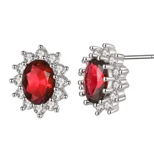 Beiver Новая мода AAA кубический цирконий цветок свадебные серьги гвоздики для женщин Серебряный цвет Femme Bijoux