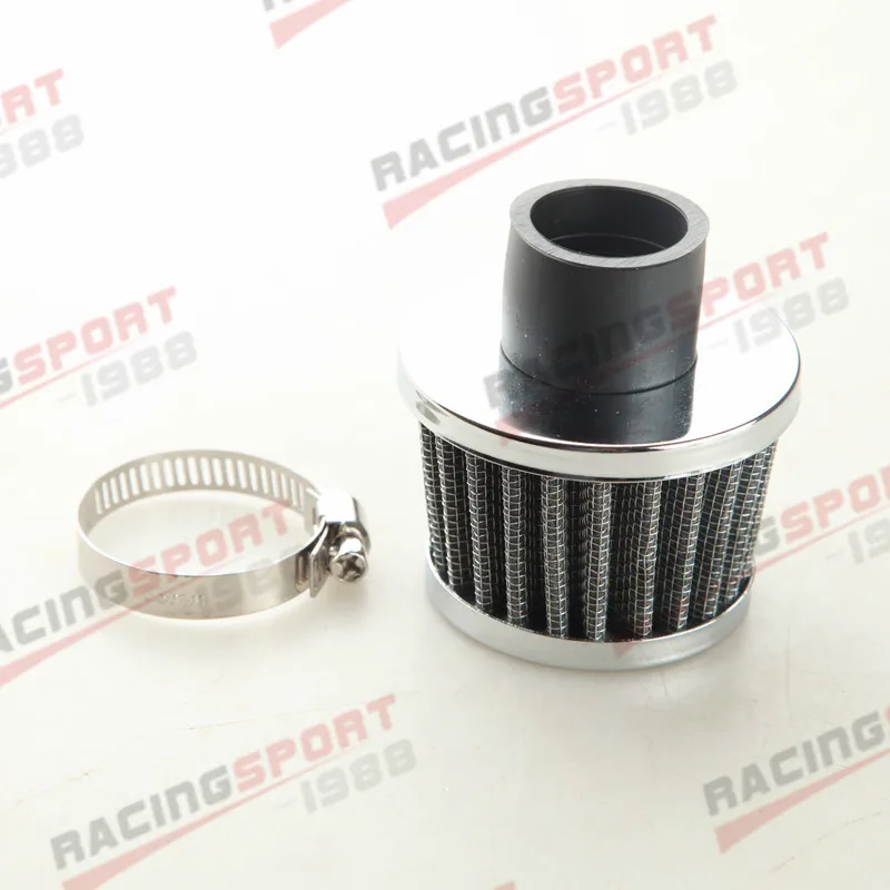 Universal 25mm 1" Car Cold Air Intake Filter Turbo Vent Crankcase Breather Black