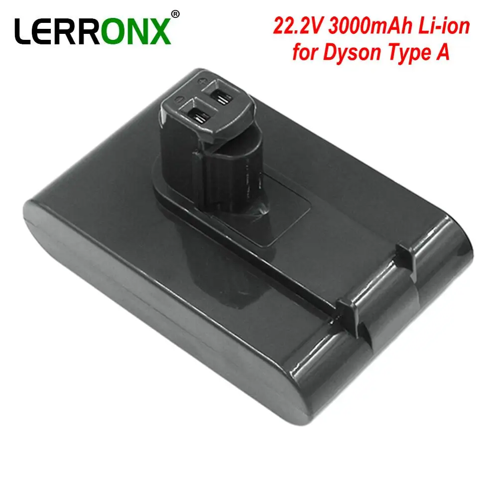 

LERRONX 22.2V 3000mAh Li-ion Rechargeable Replacement Battery for Dyson Type A Vacuum Cleaner DC34 DC31 DC44 DC45 DC35 Animal