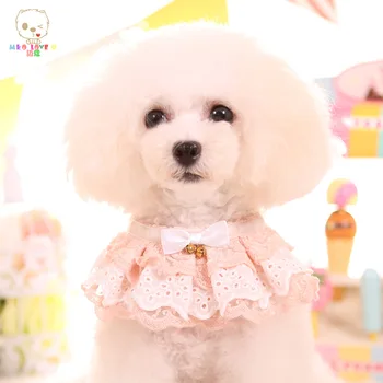 

Cute lace Small dog Neckerchief collar Scarf dog cat pet Bib Bandana collar dog necklace necktie bow tie dog wedding accessories