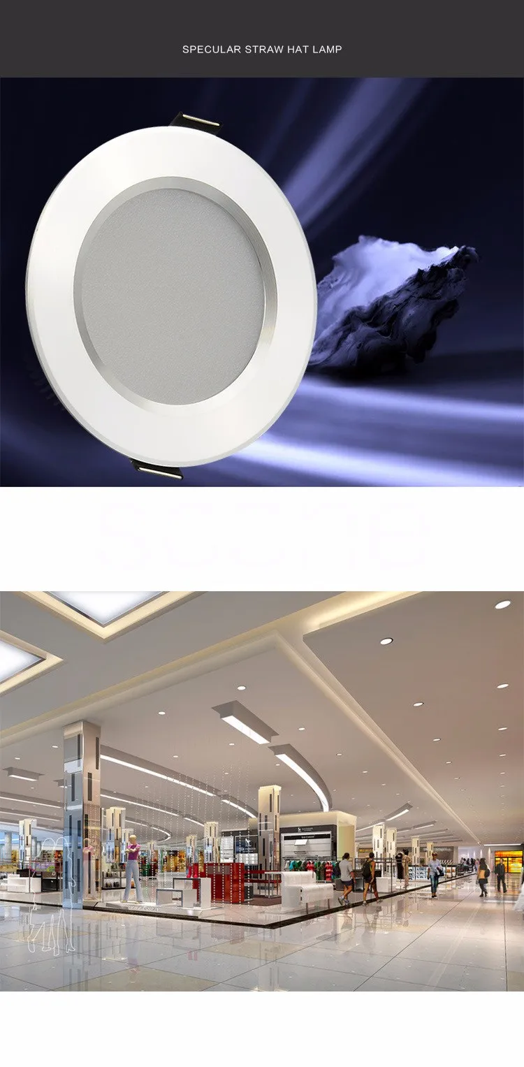 downlighters 1pcs Changeable Led Downlight 5w 7w 9w 12w Ceiling Recessed Light Silver Frame 3 Color Change Warm Nature Cool White AC180-240V smart downlights