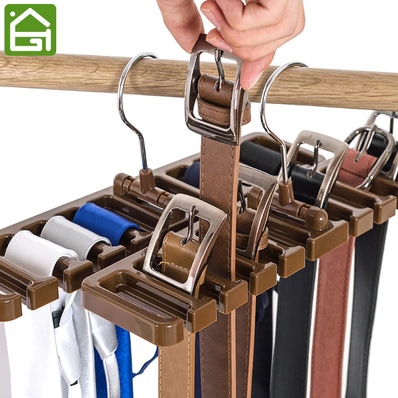 Tie Belt Hanger Wardrobe Belt Rotating Organizer Rack Multifuctional
