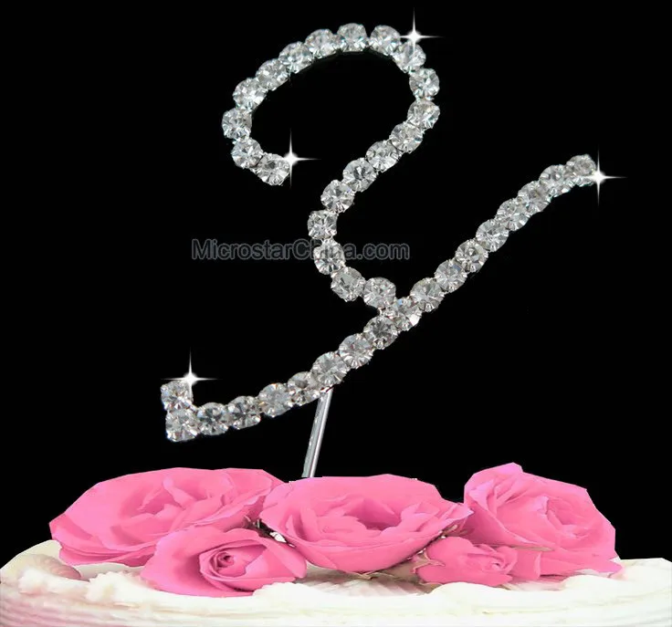 Wedding-Cakes-Topper-Crystal-Diamante-Rhinestone-Monogram-Y-Letter-Y-Cake-Topper-Personalized-acrylic-Anniversary-Decoration