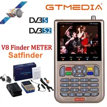 GT MEDIA V8 Finder Meter DVB-S2/S2X Digital Satellite Finder High Definition Sat Finder Satellite Meter Satfinder 1080P V8Finder