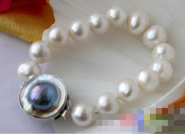 

Hot sell Noble- FREE SHIPPING>>>@@ > 08724 WHITE ROUND FRESHWATER PEARL BRACELET