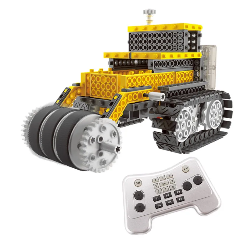 

4 In 1 Construction Kit Engineering Model Building Kits RC Forklift Crane Sand Truck Remote Control Blocks