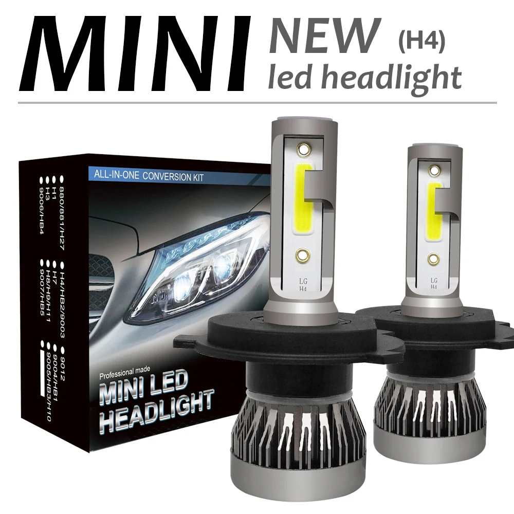 

2pcs H4 / HB2 / 9003 120W 12000LM 6000K LED Car Headlight Kit Automobile Fog Lamp Hi / Lo Light Bulbs