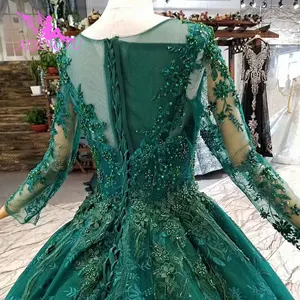 Image 5 - AIJINGYU lüks elbiseler mücevher dükkanı önlük düğün müslüman rusya federasyonu düz daha nişan düğün elbisesi tayvan
