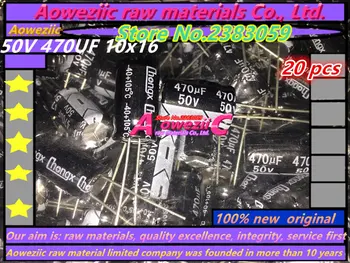 

Aoweziic 20 PCS 50V 470UF 10*16 high frequency main board power electrolytic capacitor 470UF 50V 10X16
