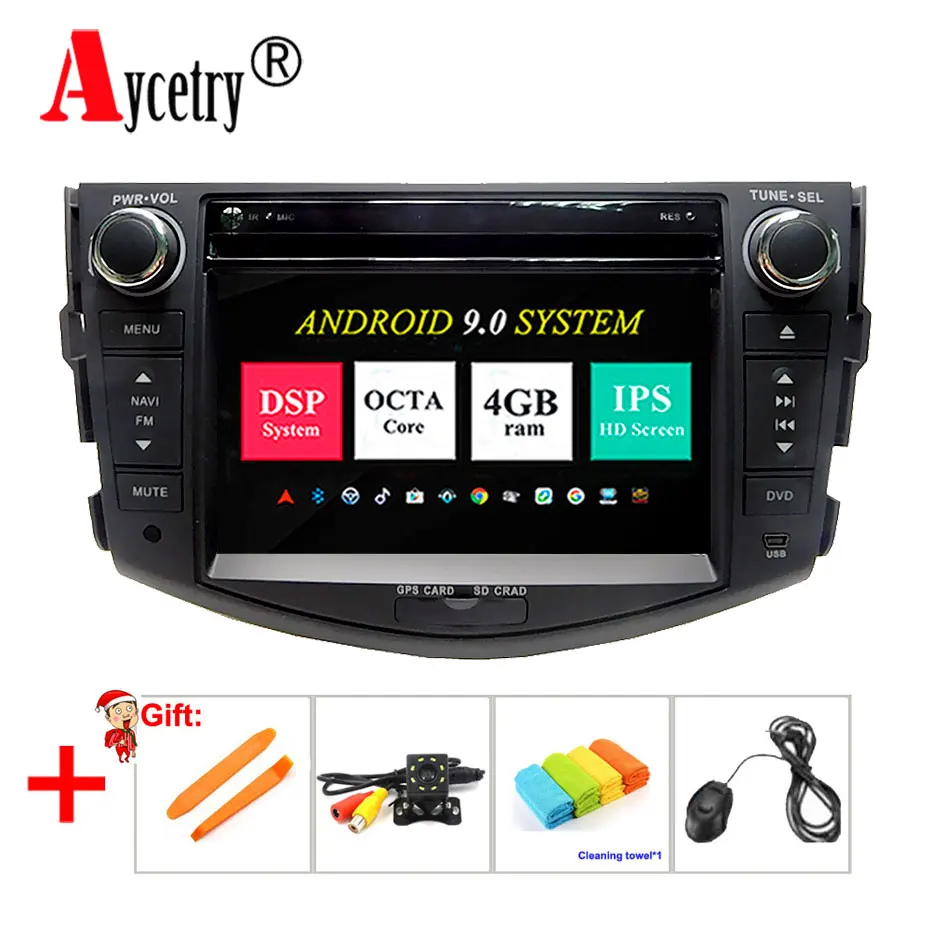 

4G 64G IPS DSP 2 Din Android 9.0 car multimedia dvd player GPS for Toyota RAV4 Rav 4 2007 2008 2009 2010 2011 car radio FM obd2