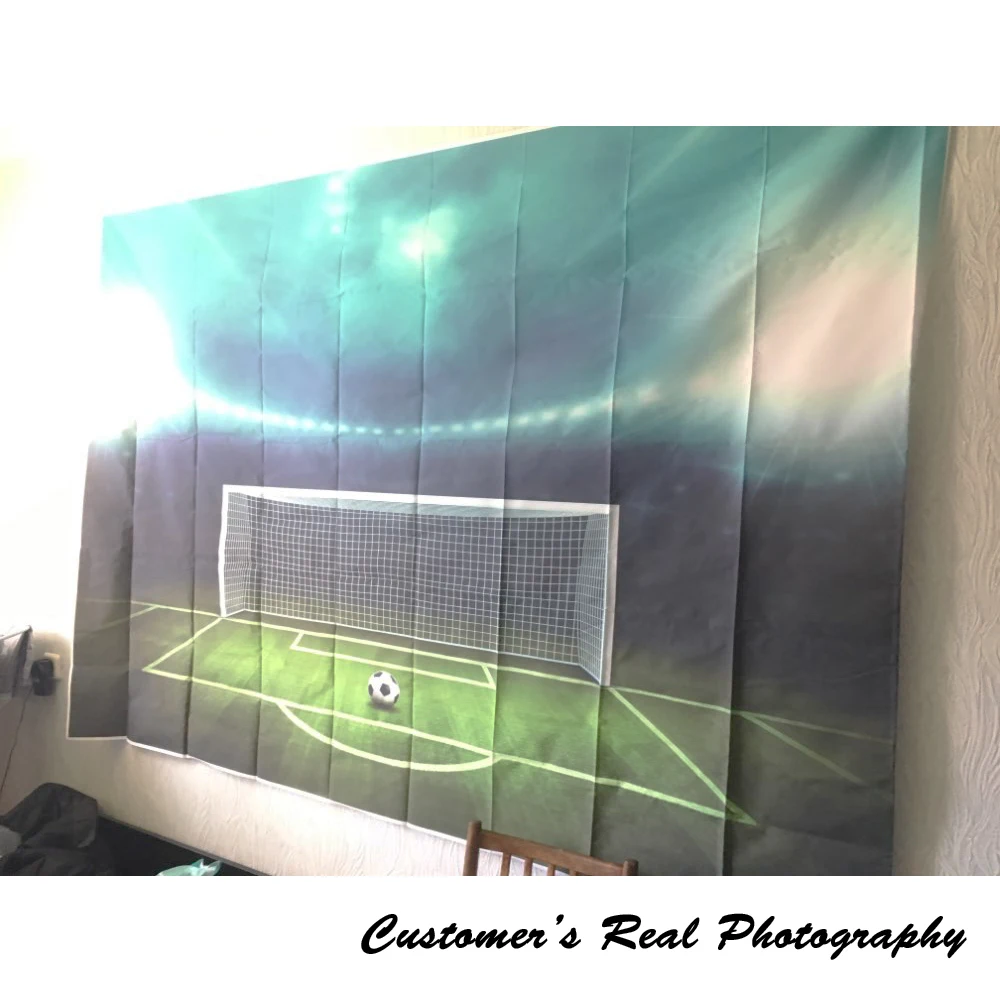 Laeacco Fantasy Football Field Scene Children Photography Backgrounds Customized Photography Backdrops Props For Photo Studio